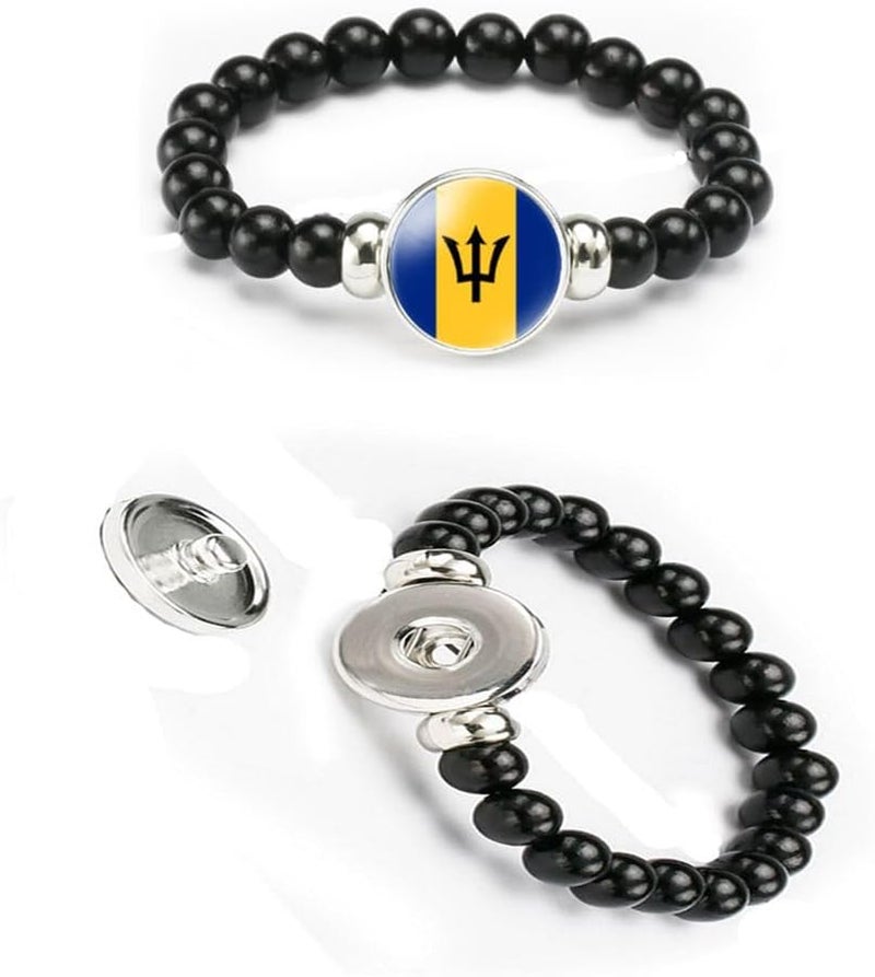 vmcoatdu National Flag Bracelet Elastic Rope Beaded Bracelet Support Your Country Travel Souvenir Gifts for Men Women - Image 4